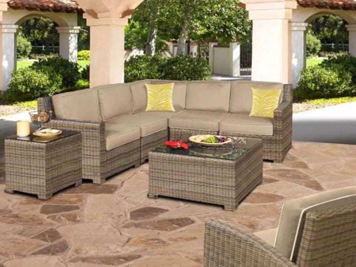 Marina 5 Piece Sectional Set, Outdoor Furniture Chicago