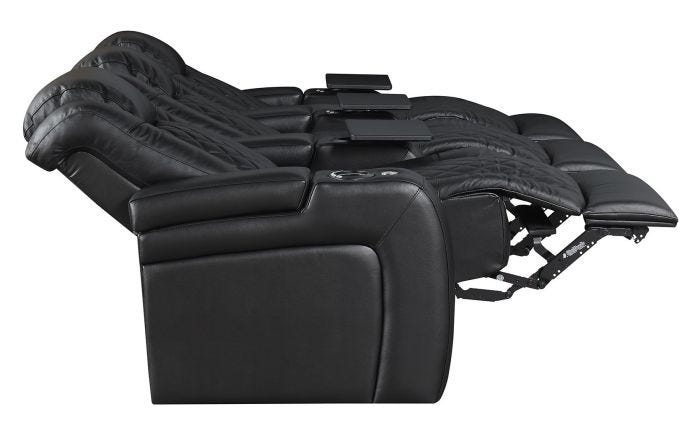 Turbo 4 Seat Home Theater Group Black