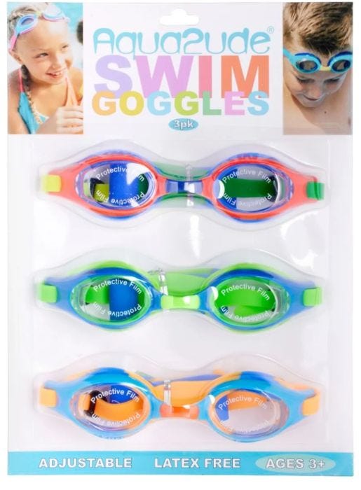 Multicolor Swim Goggles 3 Pack