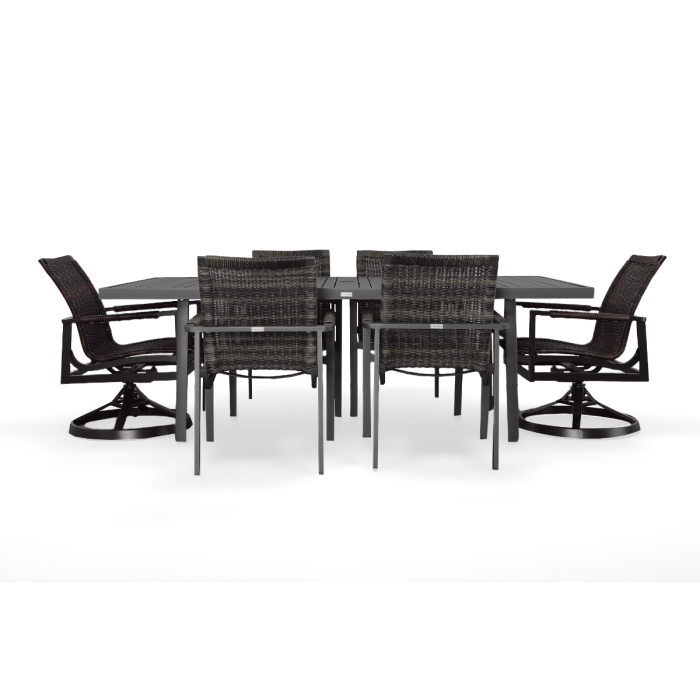 Megan 7 Piece Dining Set w Motion Arm Chairs