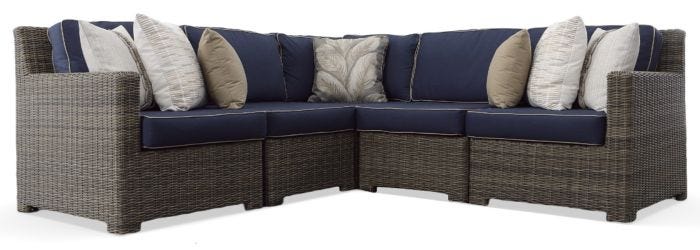 Gallagher coast 5 piece rattan sectional 2025