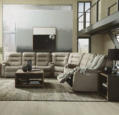 Modern sectional in a living room