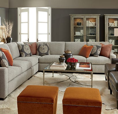 Modern sectional in a living room
