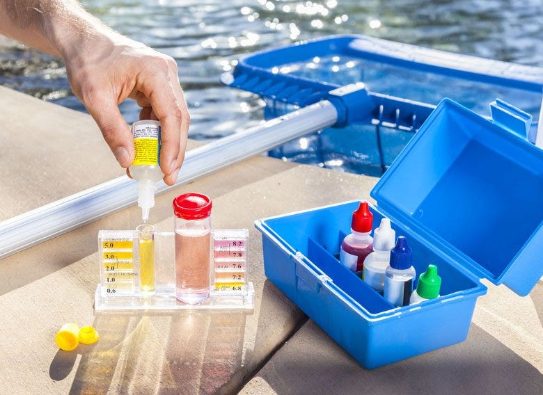 Pool water testing supplies